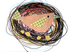 Kinderzeichnung Vogel im Nest